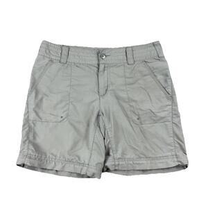 Columbia Titanium Nylon Hiking Shorts Women's Size 6 Gray Green Omni Dry